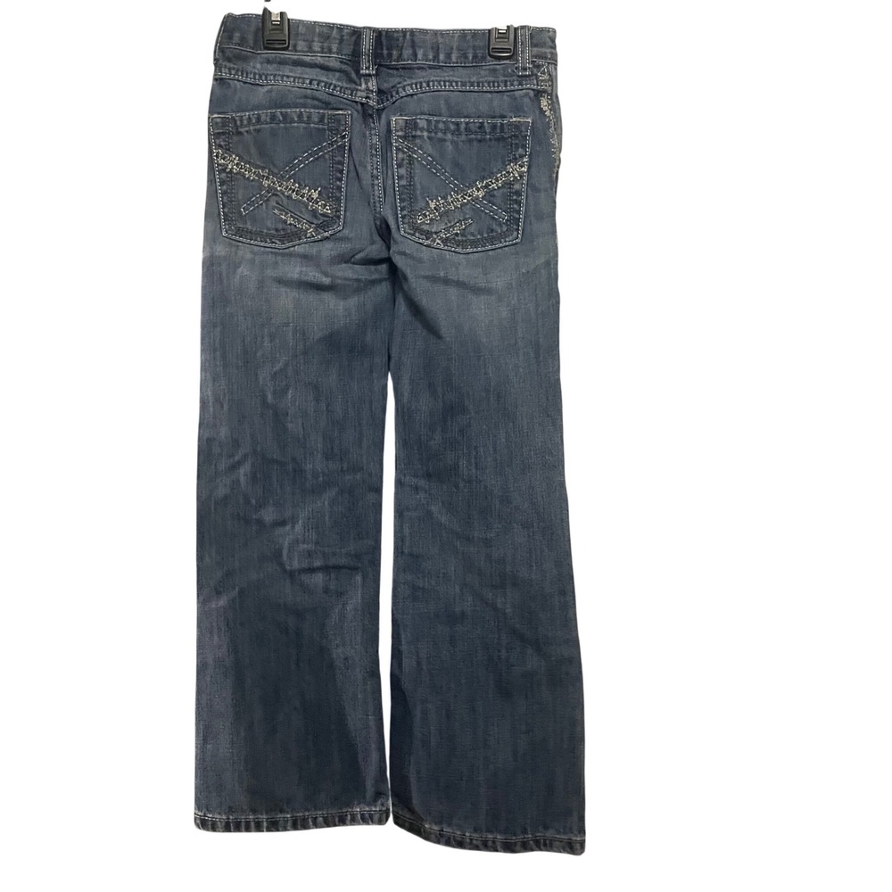 Wrangler 20X Kids Blue Denim Jeans Regular Fit‎ Embroidered Western Size 10 Reg
